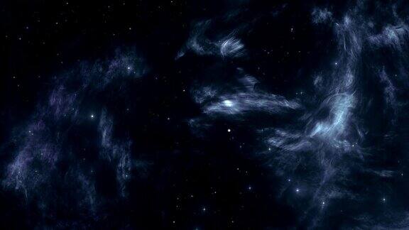 黑暗空间星云和明亮的恒星