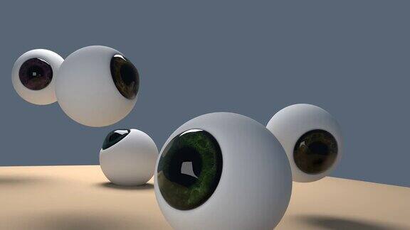 人眼随机运动的3D动画