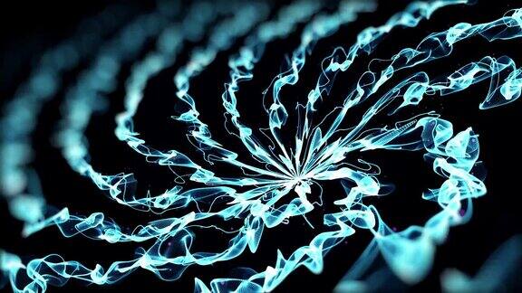 抽象蓝色舞蹈丝带背景高质量的蓝色抽象水母动画