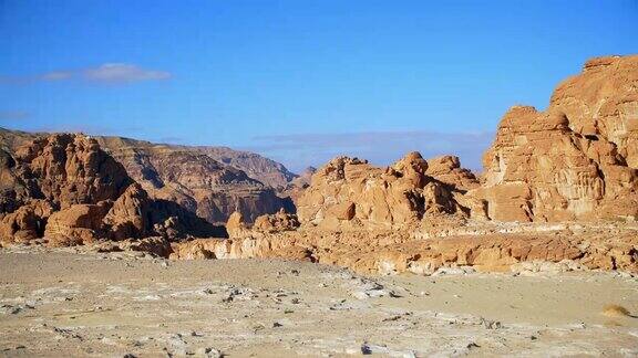 埃及非洲沙漠彩色峡谷