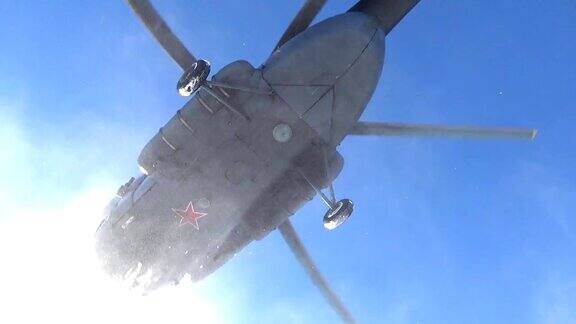 米-8直升机起飞