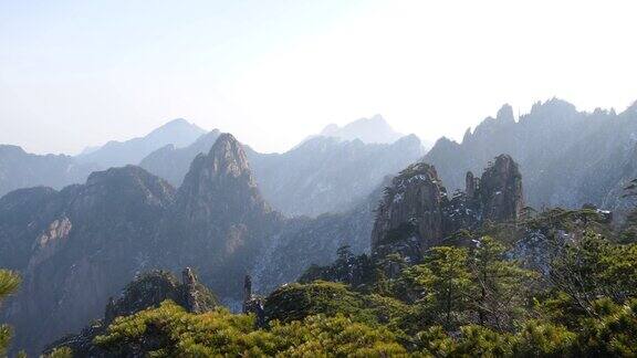 壮观的黄山冬季景观