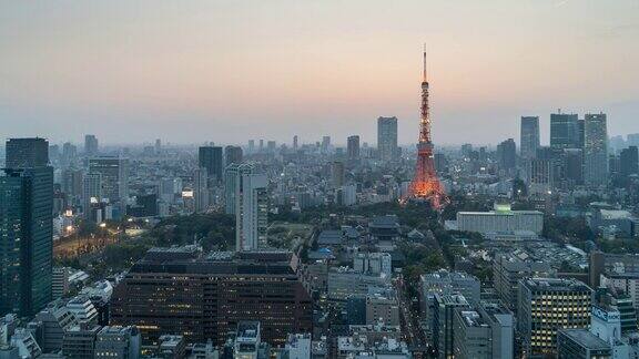 延时:黄昏时分的东京塔