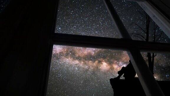 透过银河透过窗户