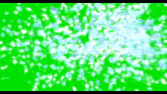 破碎的心3d插图渲染绿色屏幕