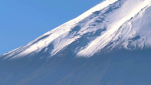 日本富士山侧面的近距离观察