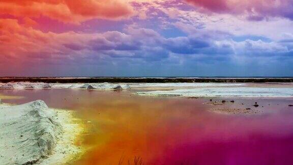 粉色盐滩墨西哥