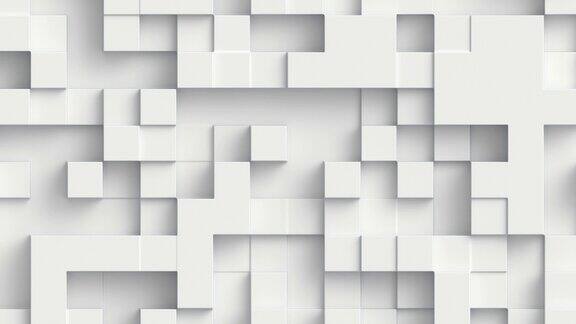 白色几何立方体抽象背景