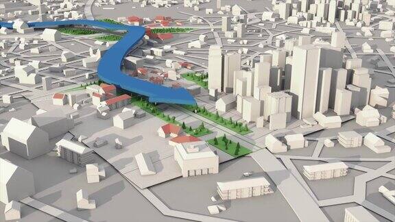 3D导航城市地图GPS导航路线导航