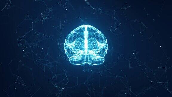 人工智能大脑网络技术创意演示动画