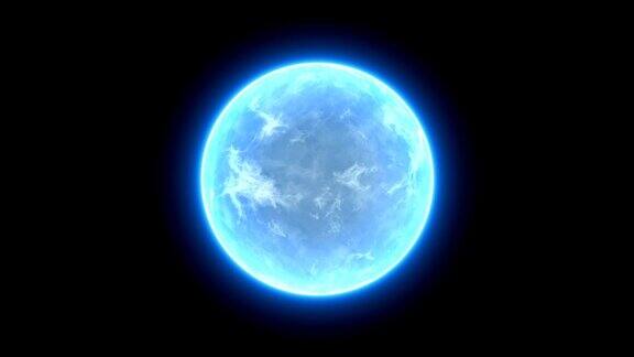 抽象的能量球科学背景环蓝色