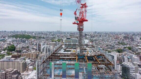 4K延时:建筑工地鸟瞰图