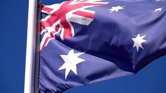 两段澳大利亚国旗的慢动作视频