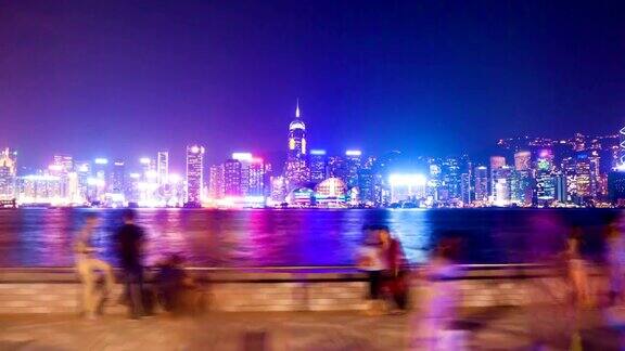 香港维多利亚港海滨的超短影像