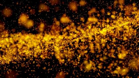 抽象黄金粒子背景