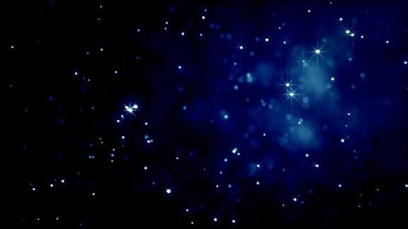 4k散焦粒子恒星背景(深蓝色)