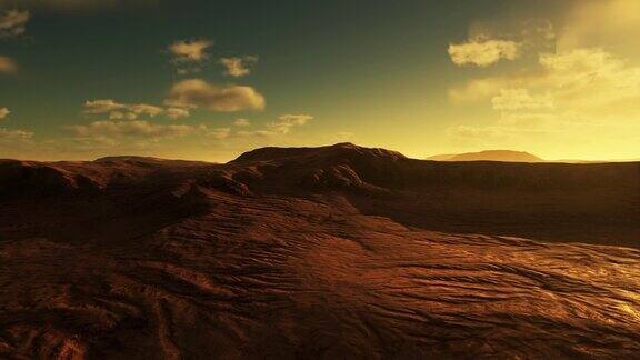 日落时分撒哈拉沙漠美丽的沙丘