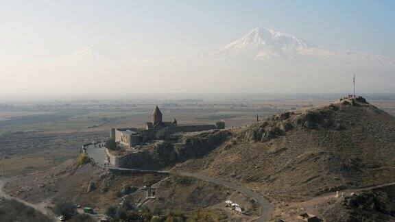 亚美尼亚KhorVirap修道院鸟瞰图