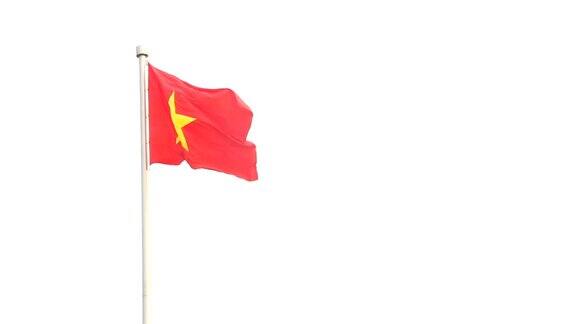 越南国旗在风中飘扬高清手持