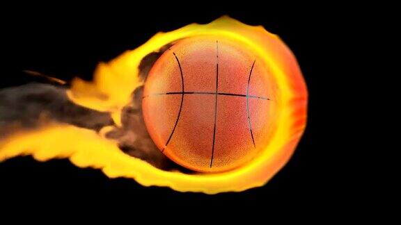 篮球着火背景