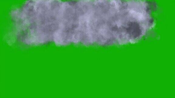 移动风暴云运动图形与绿色屏幕背景