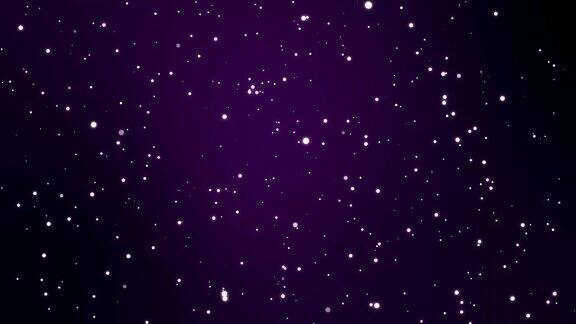 紫色夜空背景与动画星星