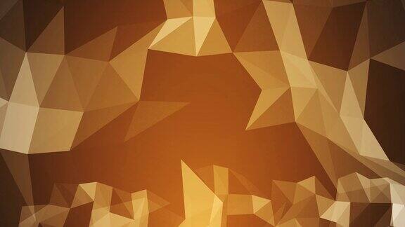 橙色多边形抽象三角形动画在高科技风格