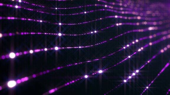 音乐工作人员-闪烁的灯光粒子-抽象数据线背景