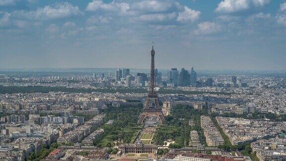 巴黎市景埃菲尔铁塔时光流逝