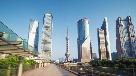 中国上海浦东金融区航拍