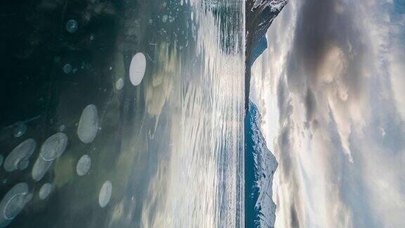冬季亚伯拉罕湖云景-时间流逝