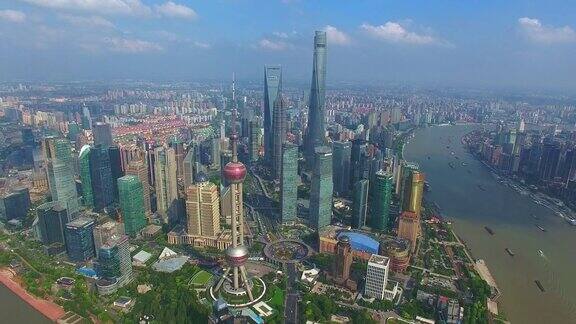 上海市市中心航拍视频