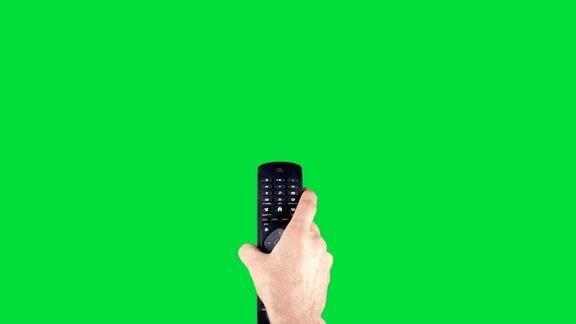 遥控器色度键绿色屏幕打开和关闭电视