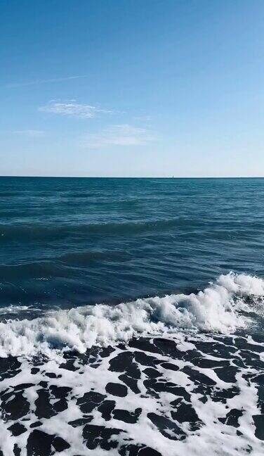 海浪海浪泡沫