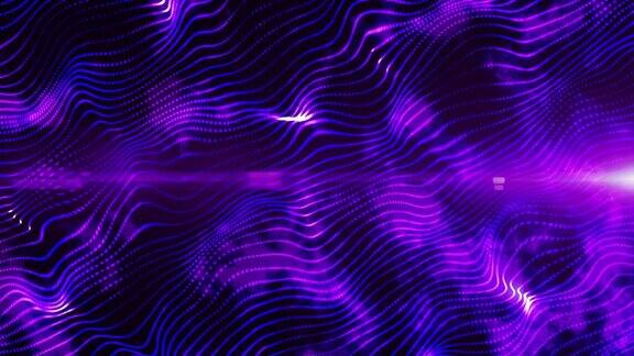 美丽的激光紫色空间粒子形态未来主义霓虹图形背景能量三维抽象艺术元素插画科技人工智能壁纸动画