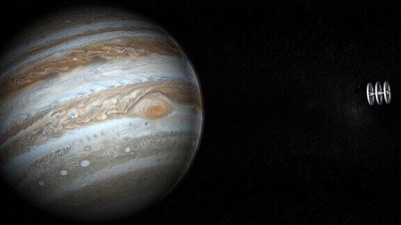 宇宙飞船接近木星行星