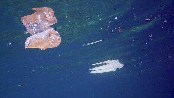 海洋垃圾带的塑料污染