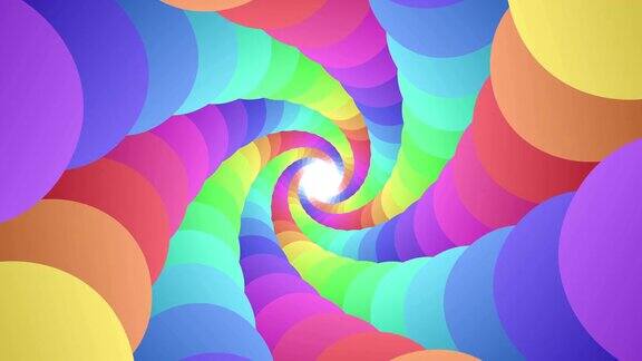 抽象彩色催眠螺旋隧道迷幻幻觉背景