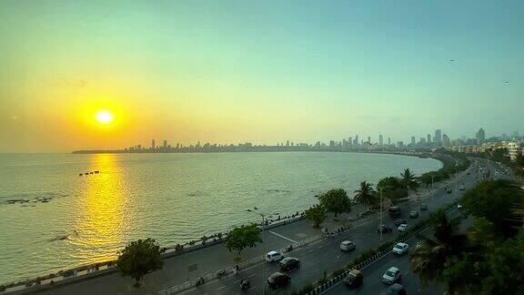 孟买著名的海滨大道