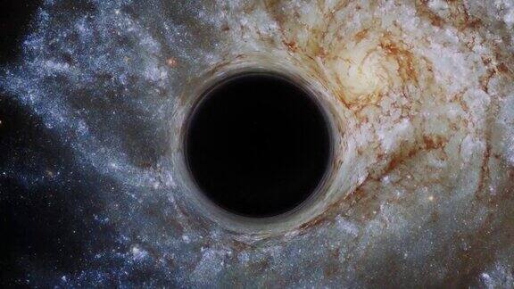 太空中的黑洞空间背景4K3D抽象动画