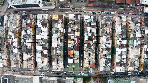 香港旧住宅区鸟瞰图