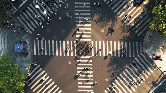 城市街道交叉口的无人机视角