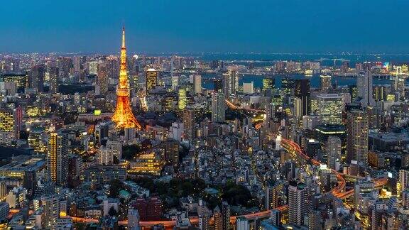 从白天到夜晚:东京城市景观