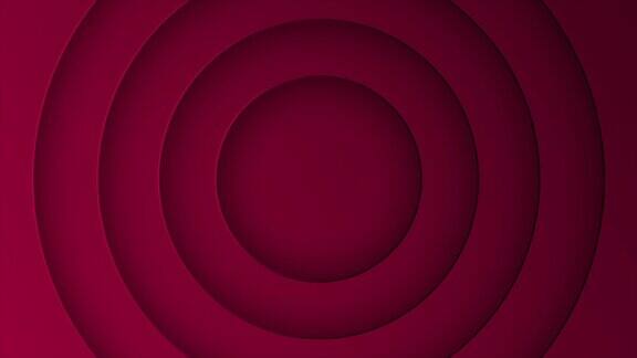 品红简单简约的圆圈剪纸背景介绍背景