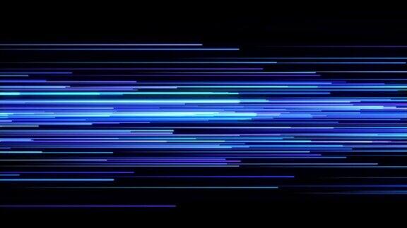 技术区块链元宇宙概念视频背景高速飞行线3d动画交通科幻数字镜头在黑暗背景下动态条纹的电动移动时空旅行插图中的超空间霓虹灯射线