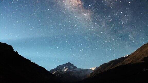 珠穆朗玛峰和银河喜马拉雅山