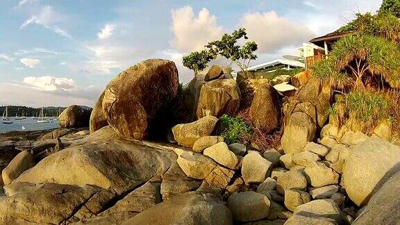 岩石巨石和休闲生活!