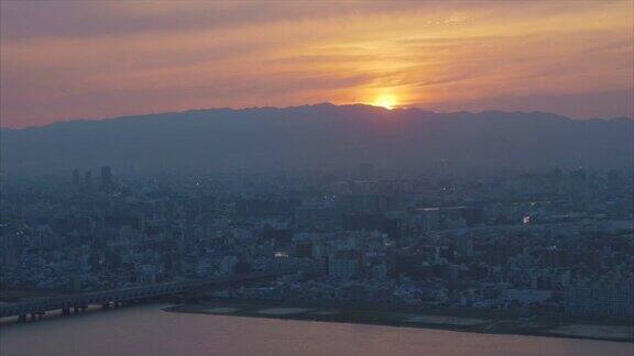 日落在大阪