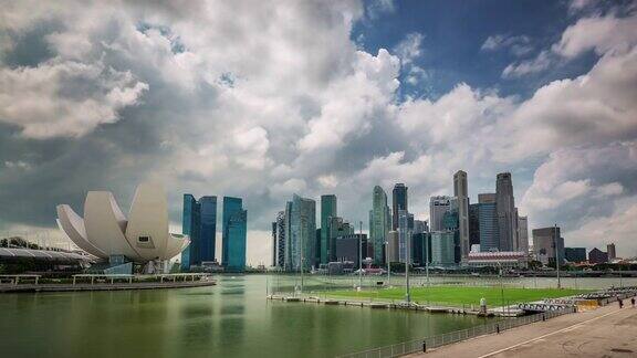 新加坡日光艺术博物馆全景4k时间推移
