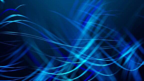 蓝色矢量带网格技术波浪视频背景